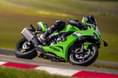 In terms of electronic aids, it gets dual-channel ABS, 3-levels of traction control and 3 power modes. 2026 Kawasaki Ninja ZX-6R left cornering shot